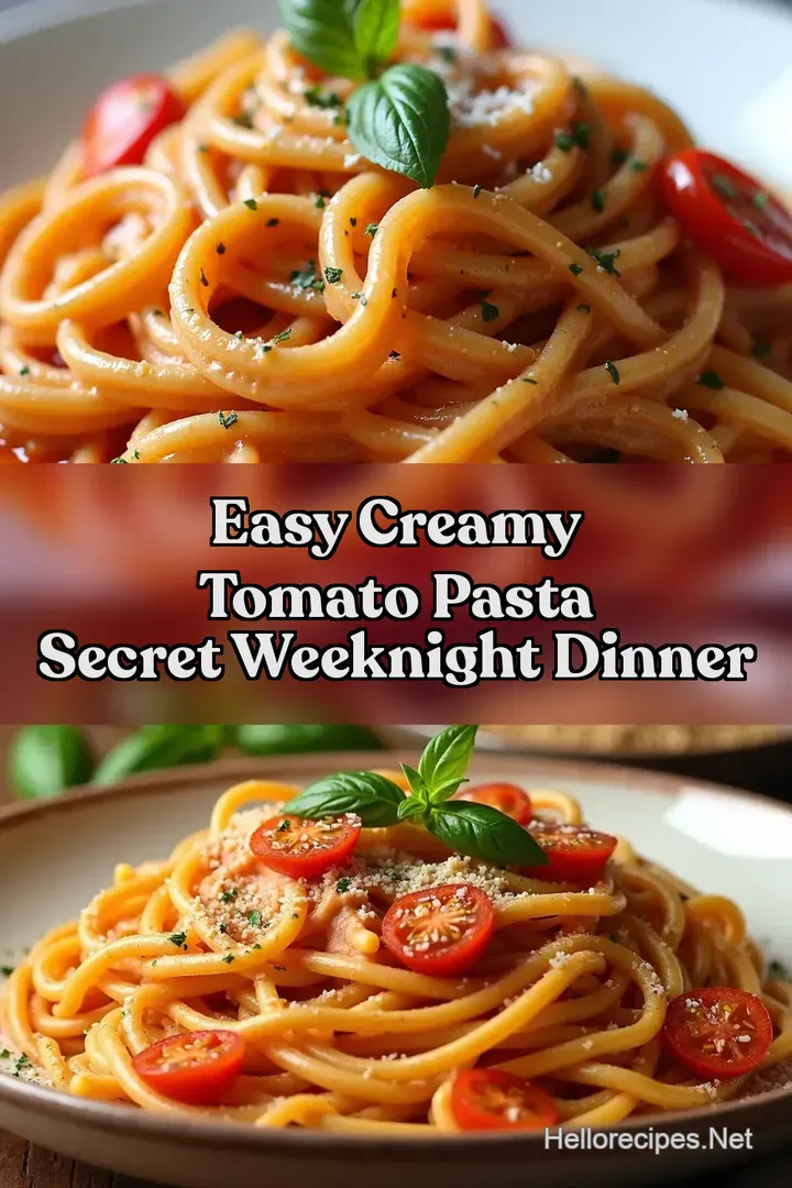 Easy Creamy Tomato Pasta Secret Weeknight Dinner