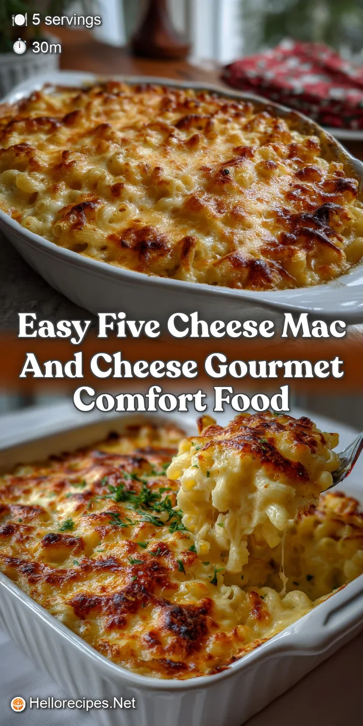 Easy Five Cheese Mac and Cheese Gourmet Comfort Food