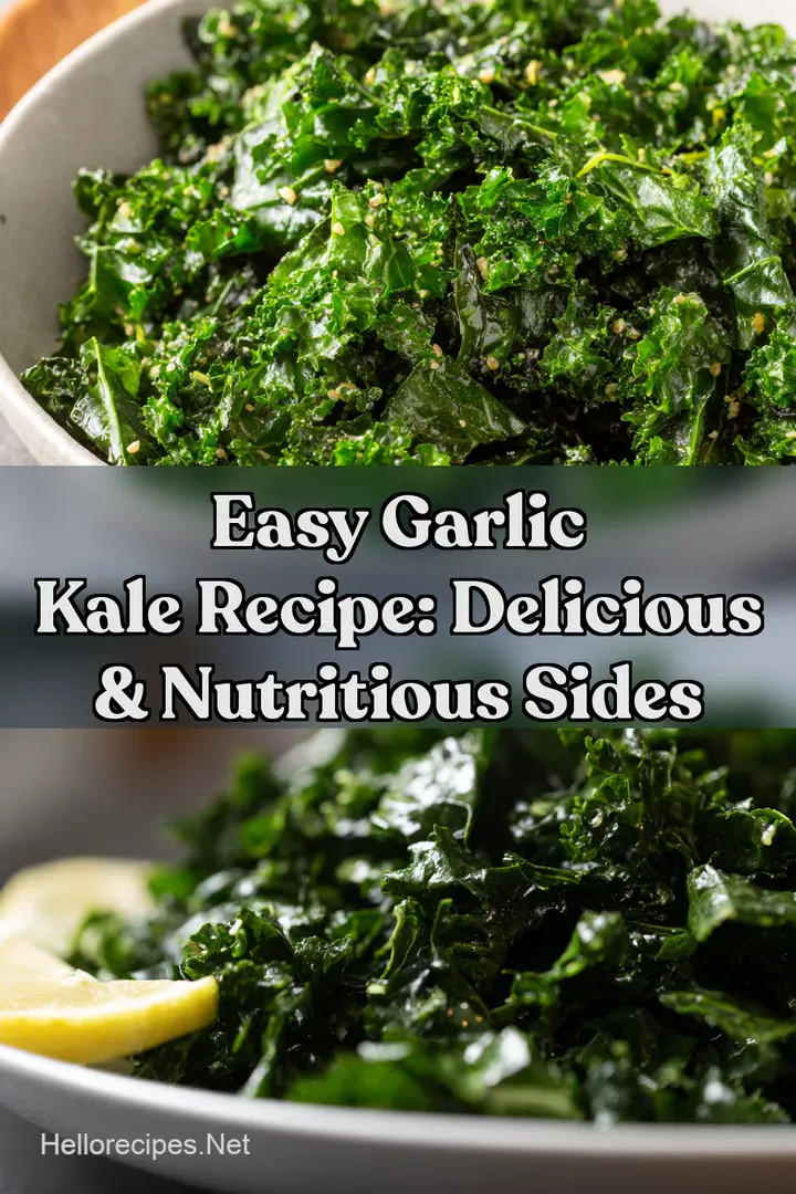 Easy Garlic Kale Recipe: Delicious & Nutritious Sides : PIN FOR LATER Easy Garlic Kale Recipe: Delicious & Nutritious Sides