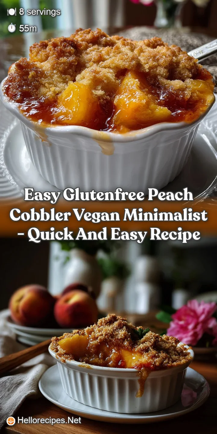 Easy GlutenFree Peach Cobbler Vegan Minimalist - Quick and Easy Recipe