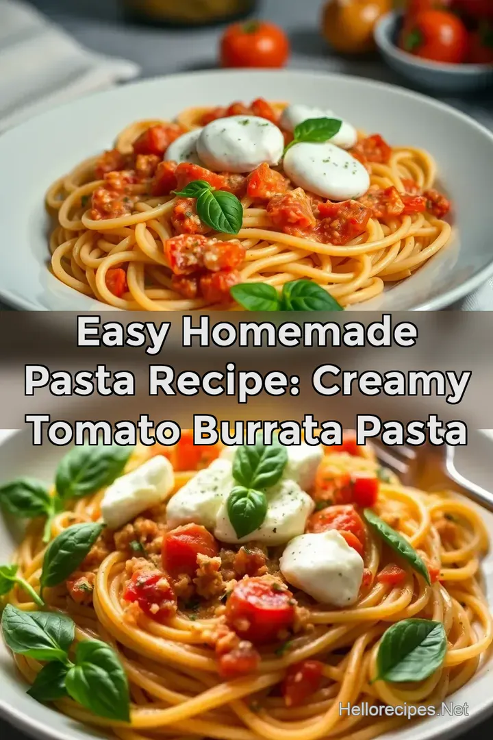 Easy Homemade Pasta Recipe: Creamy Tomato Burrata Pasta