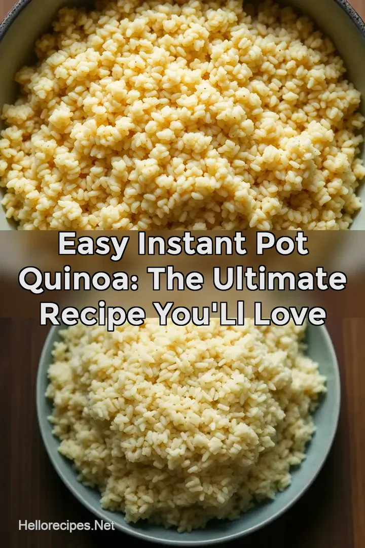 Easy Instant Pot Quinoa: The Ultimate Recipe You ll Love