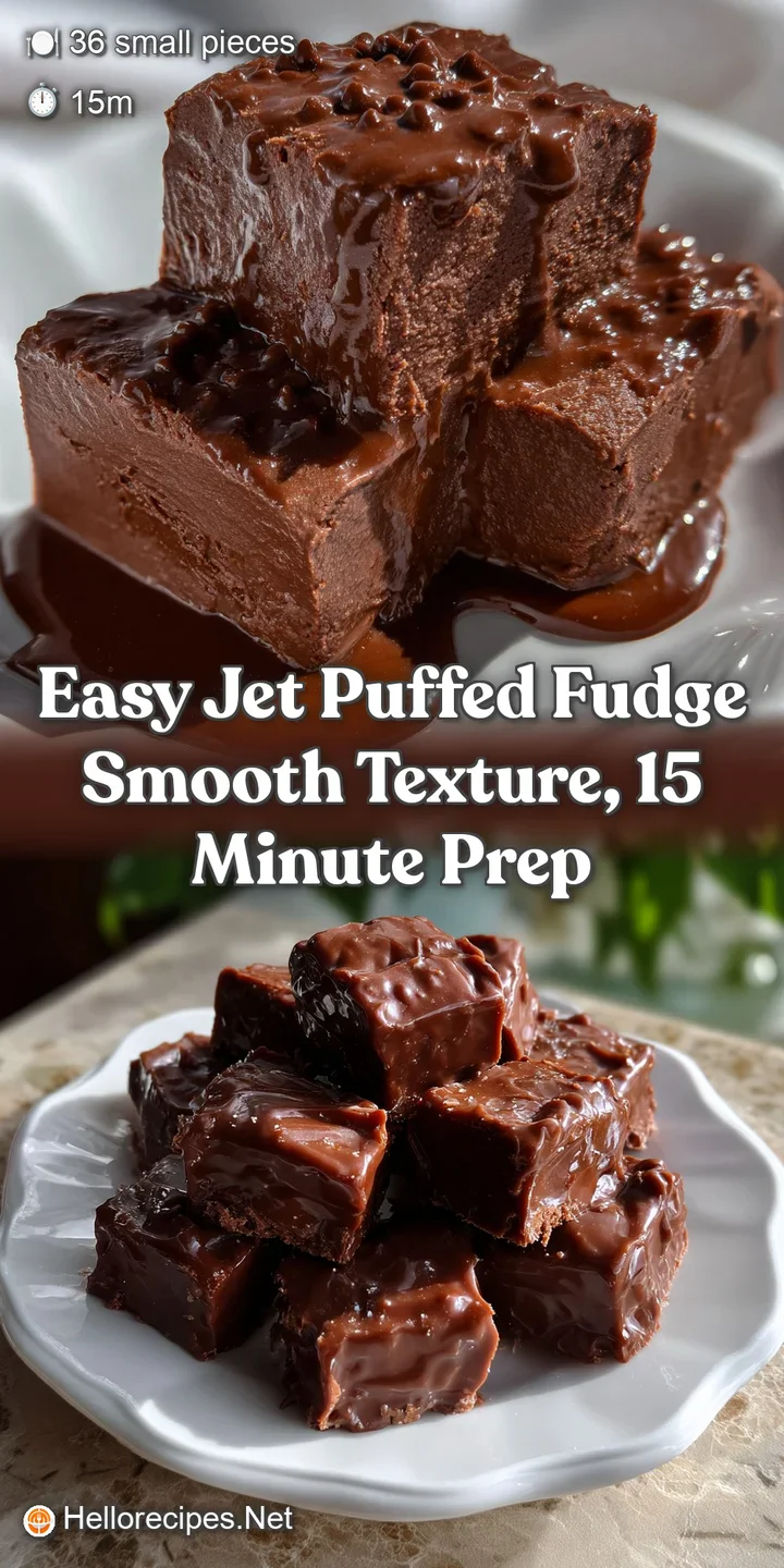 Easy Jet Puffed Fudge Smooth Texture 15 Minute Prep