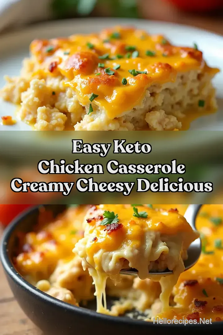 Easy Keto Chicken Casserole Creamy Cheesy Delicious