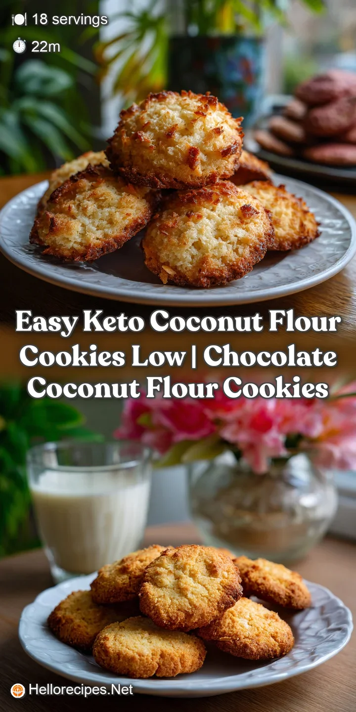 Easy Keto Coconut Flour Cookies Low | Chocolate Coconut Flour Cookies