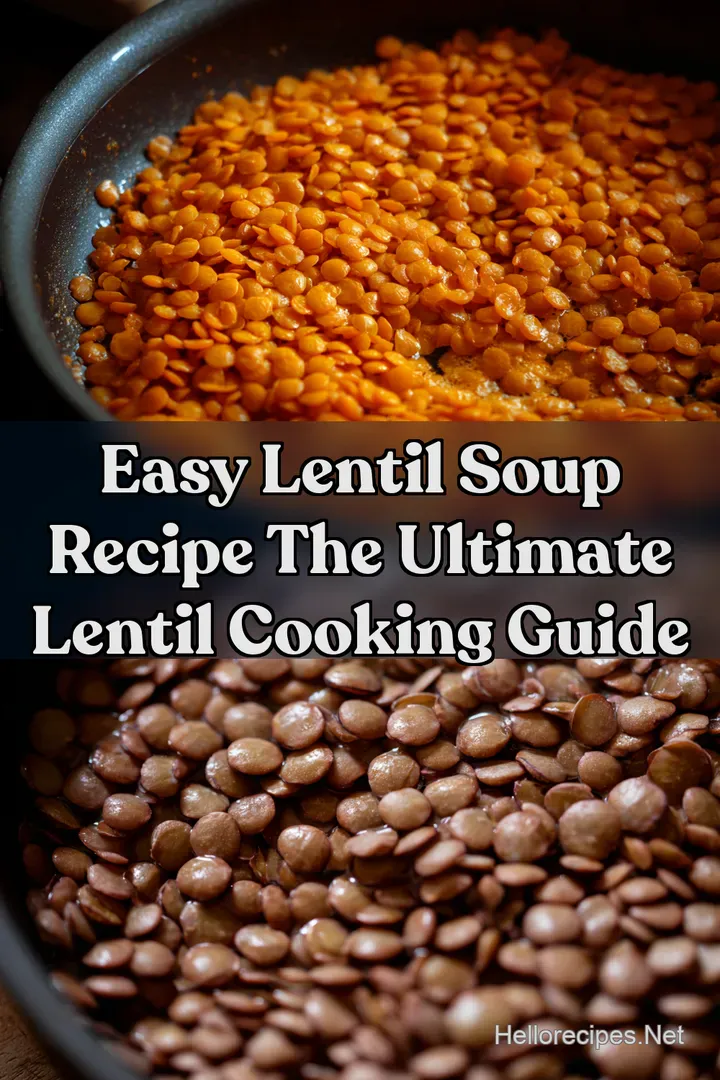 Easy Lentil Soup Recipe The Ultimate Lentil Cooking Guide : PIN FOR LATER Easy Lentil Soup Recipe The Ultimate Lentil Cooking Guide