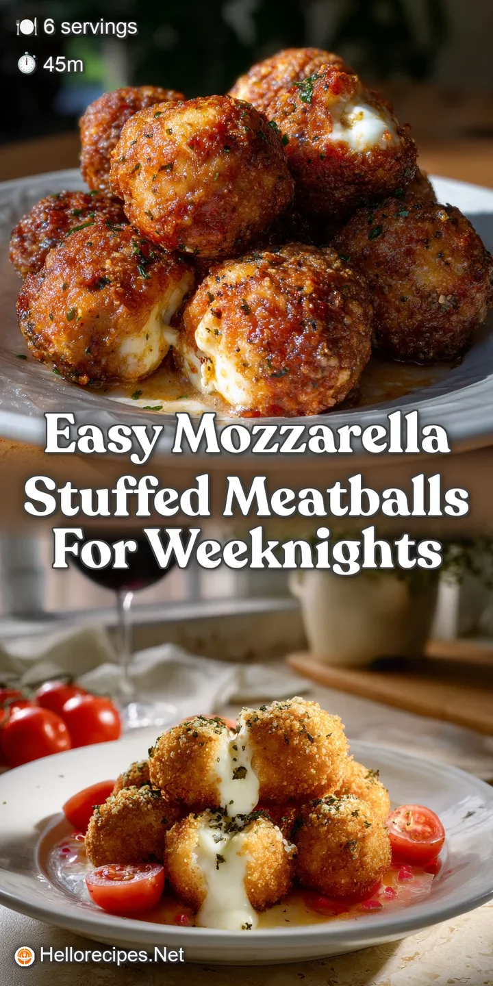 Easy Mozzarella Stuffed Meatballs for Weeknights