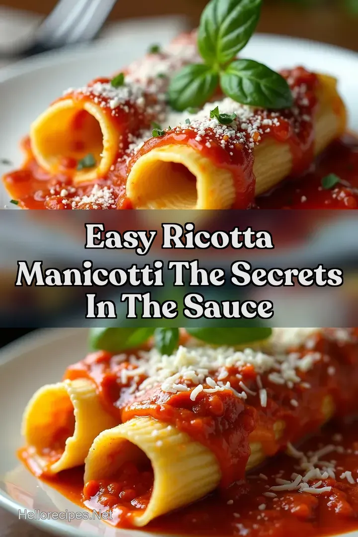 Easy Ricotta Manicotti The Secrets in the Sauce