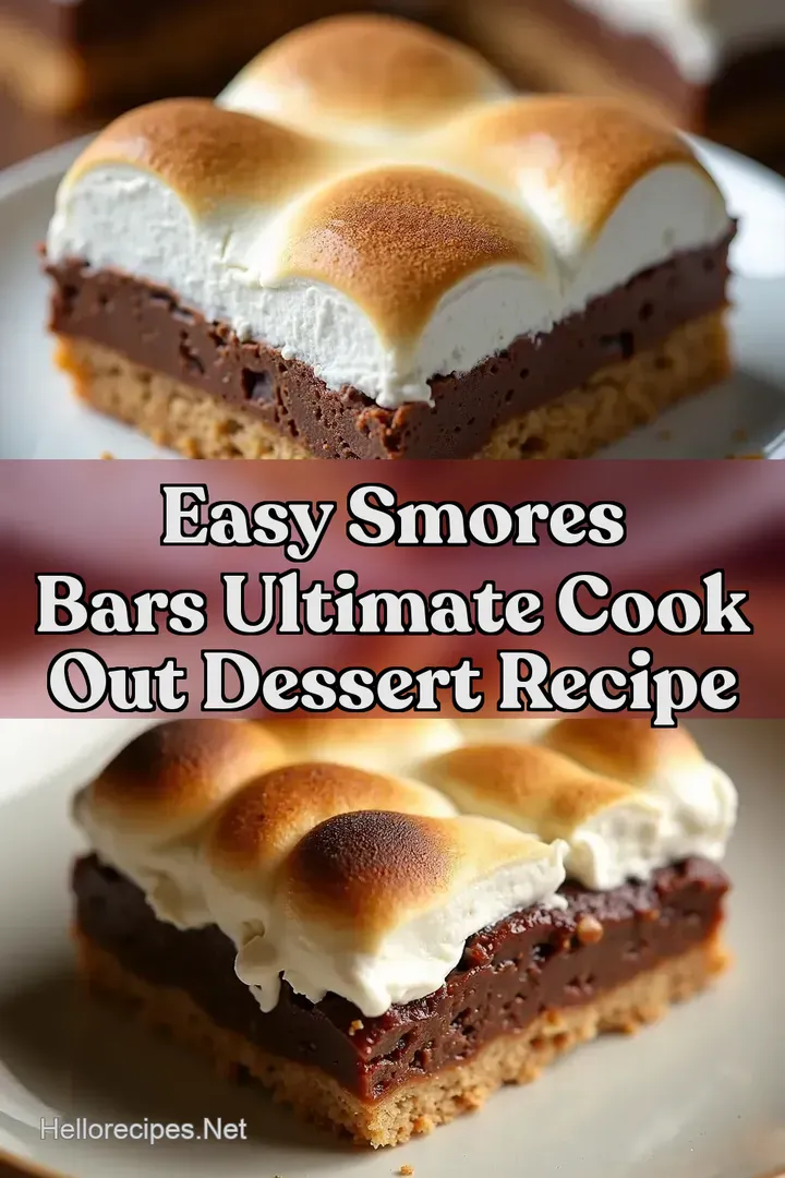 Easy Smores Bars Ultimate Cook Out Dessert Recipe