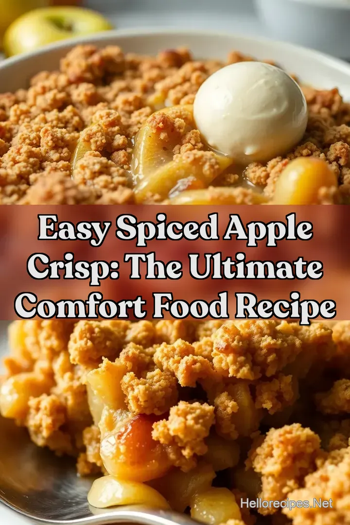 Easy Spiced Apple Crisp: The Ultimate Comfort Food Recipe