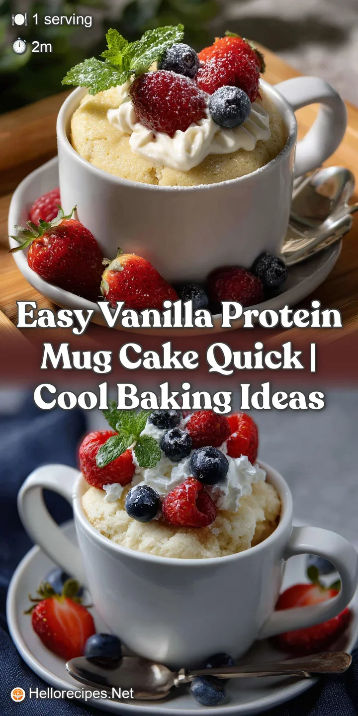 Easy Vanilla Protein Mug Cake Quick | Cool Baking Ideas