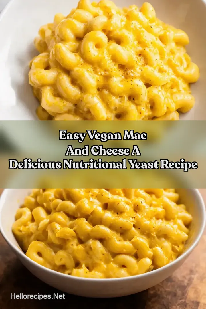 Easy Vegan Mac and Cheese A Delicious Nutritional Yeast Recipe