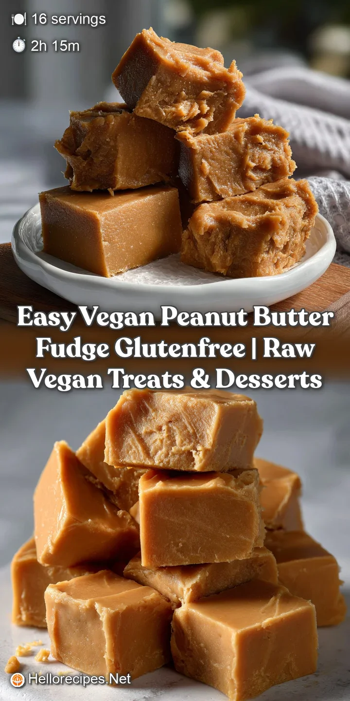 Easy Vegan Peanut Butter Fudge GlutenFree | Raw Vegan Treats & Desserts