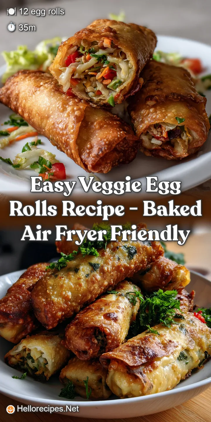 Easy Veggie Egg Rolls Recipe - Baked Air Fryer Friendly