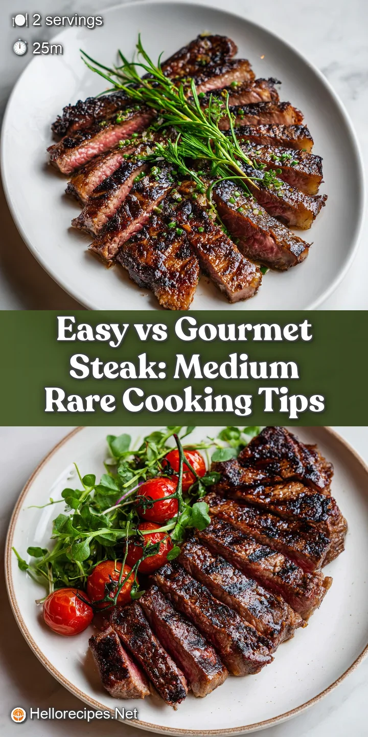 Close-up shot of a tender medium-rare steak. Notice the gorgeous marbling and a slightly crusty, browned sear.