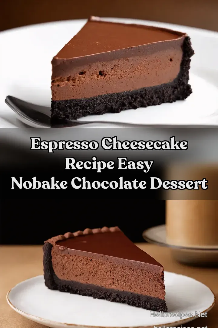 Espresso Cheesecake Recipe Easy NoBake Chocolate Dessert