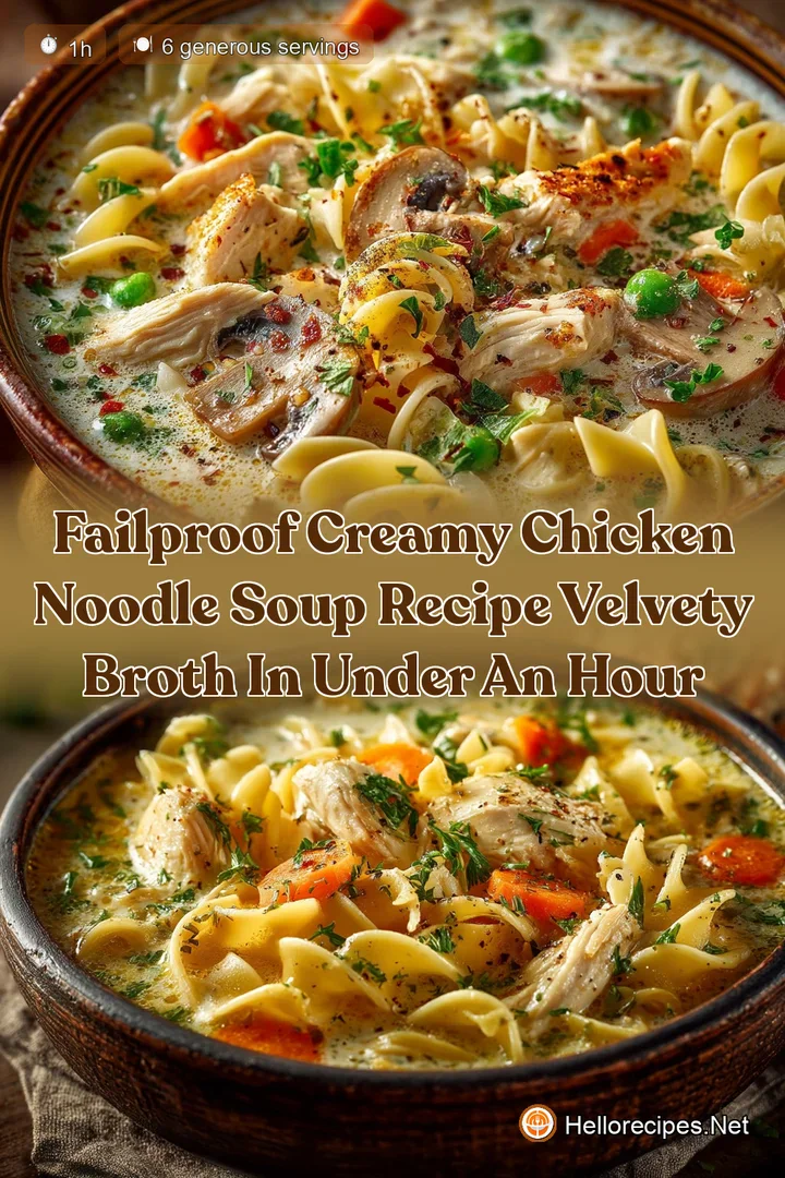 FailProof Creamy Chicken Noodle Soup Recipe Velvety Broth in Under An Hour