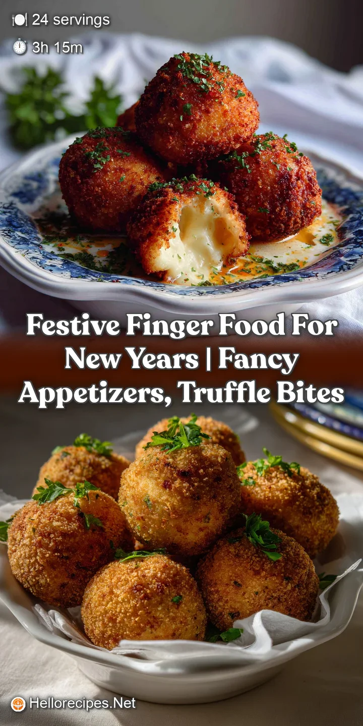 Close-up shot: a single truffle bite reveals a creamy interior, crispy exterior, glistening with oil, an irresistible appe...