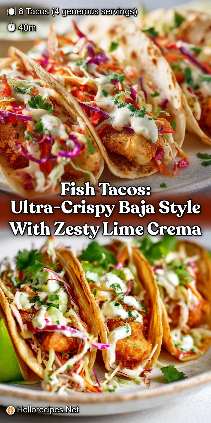 Fish Tacos: Ultra-Crispy Baja Style with Zesty Lime Crema