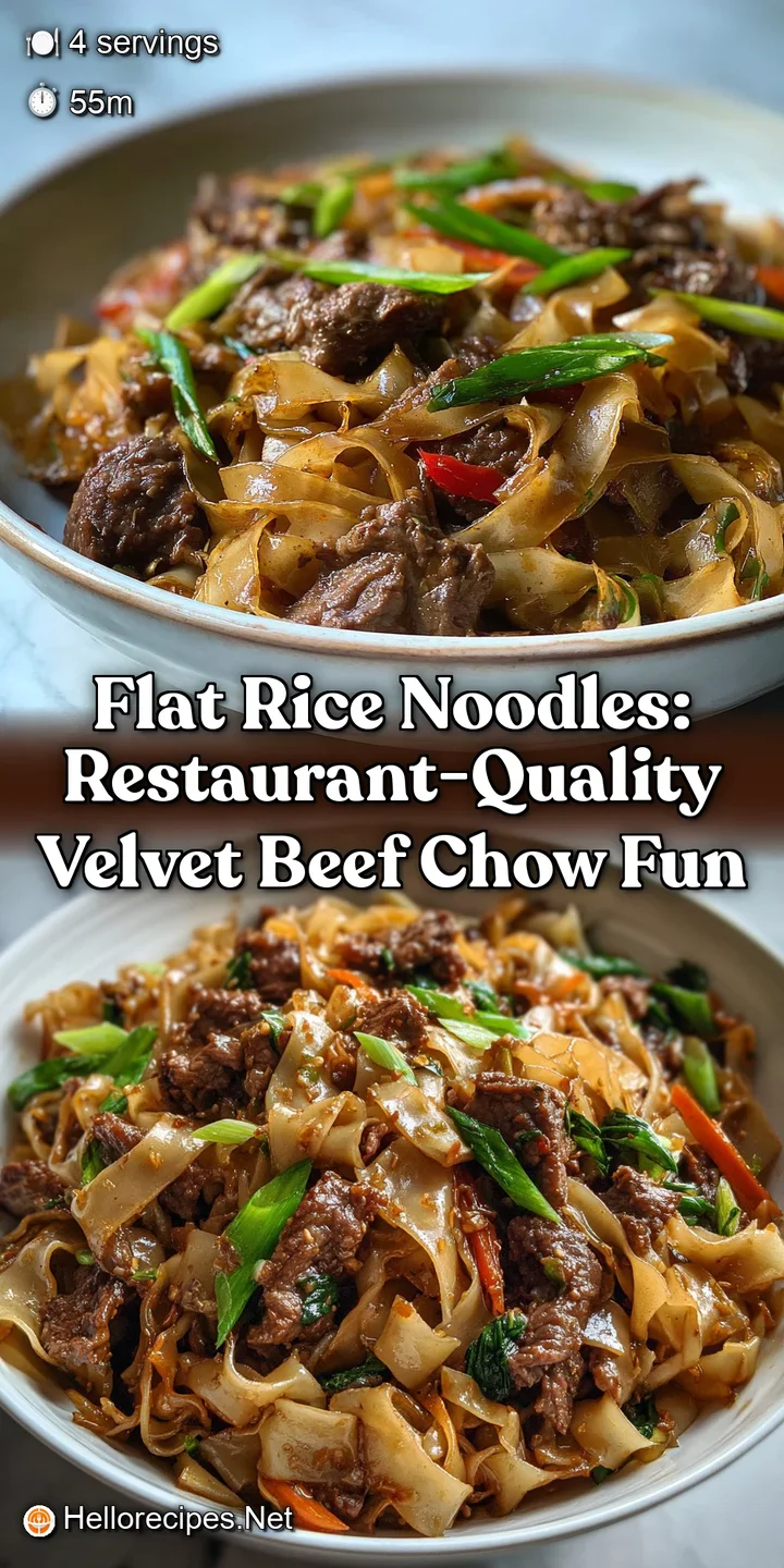 Flat Rice Noodles: Restaurant-Quality Velvet Beef Chow Fun