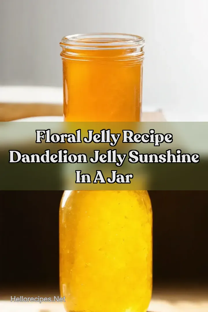 Floral Jelly Recipe Dandelion Jelly Sunshine in a Jar