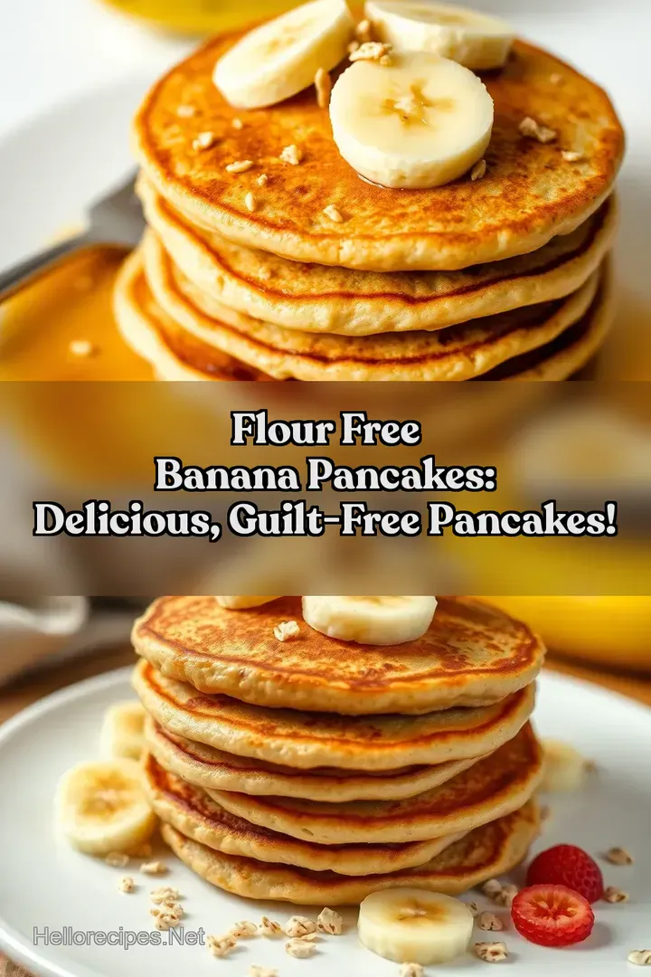 Flour Free Banana Pancakes: Delicious Guilt-Free Pancakes! : PIN FOR LATER Flour Free Banana Pancakes: Delicious Guilt-Free Pancakes!
