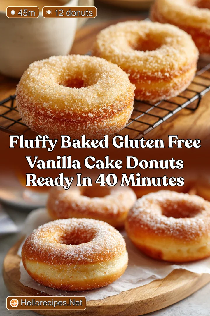Fluffy Baked Gluten Free Vanilla Cake Donuts Ready in 40 Minutes