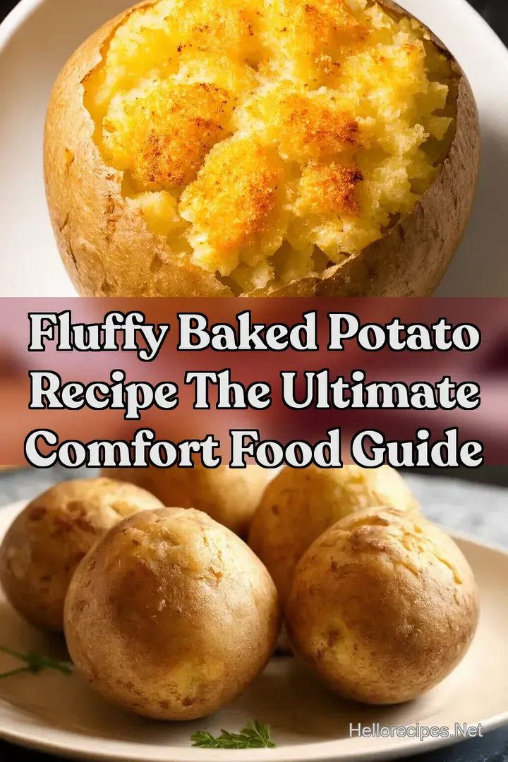 Fluffy Baked Potato Recipe The Ultimate Comfort Food Guide : PIN FOR LATER Fluffy Baked Potato Recipe The Ultimate Comfort Food Guide