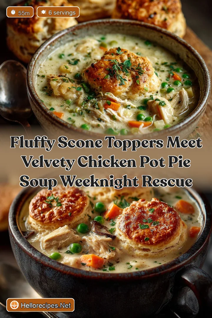 Fluffy Scone Toppers Meet Velvety Chicken Pot Pie Soup Weeknight Rescue