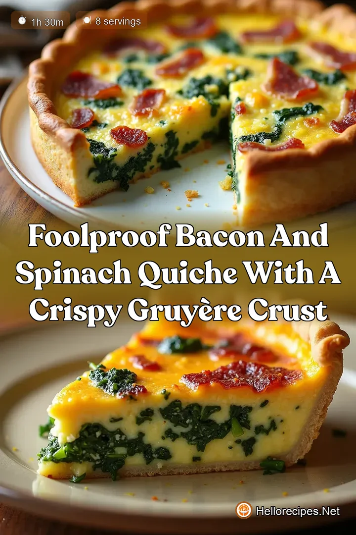 Foolproof Bacon and Spinach Quiche with a Crispy Gruy&egrave;re Crust