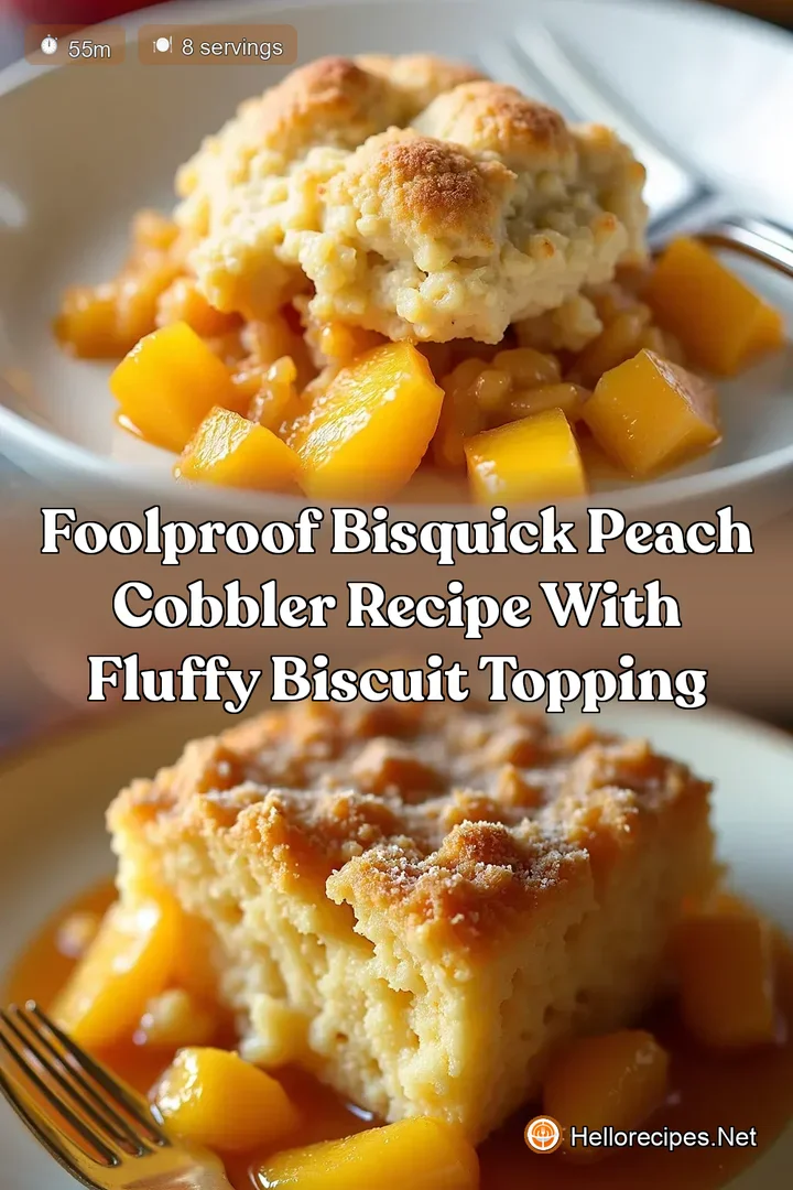 Foolproof Bisquick Peach Cobbler Recipe with Fluffy Biscuit Topping