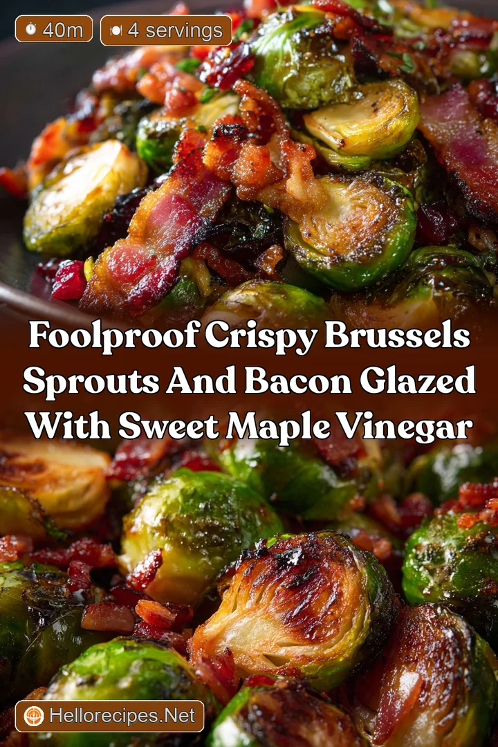 Foolproof Crispy Brussels Sprouts and Bacon Glazed with Sweet Maple Vinegar