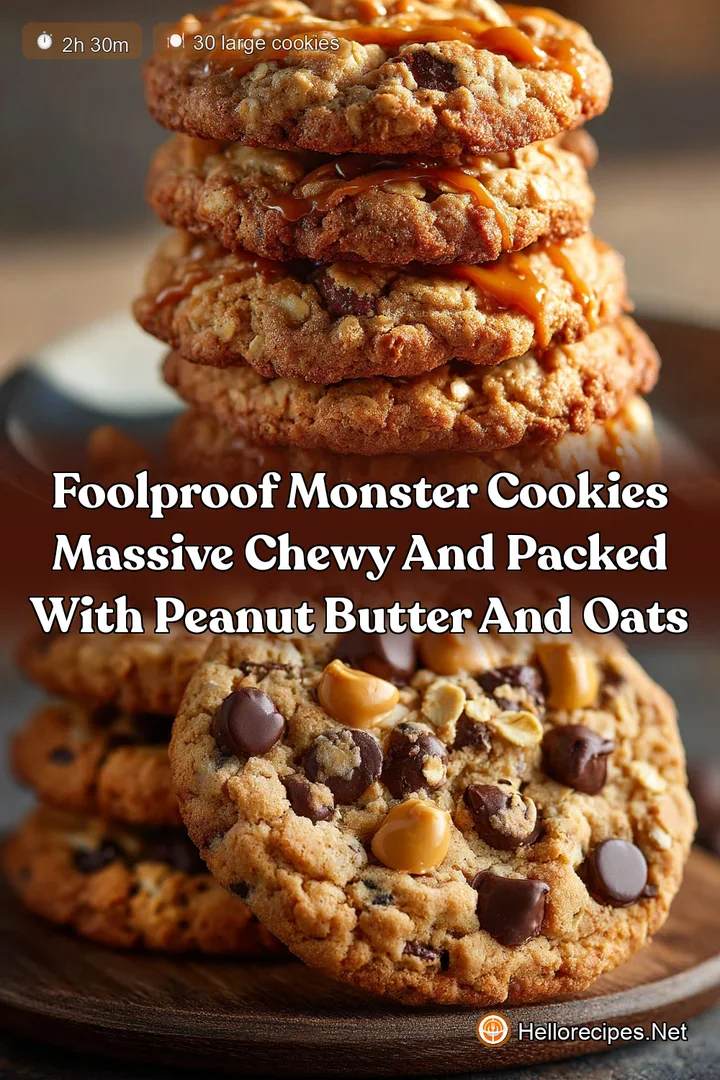 Foolproof Monster Cookies Massive Chewy and Packed with Peanut Butter and Oats