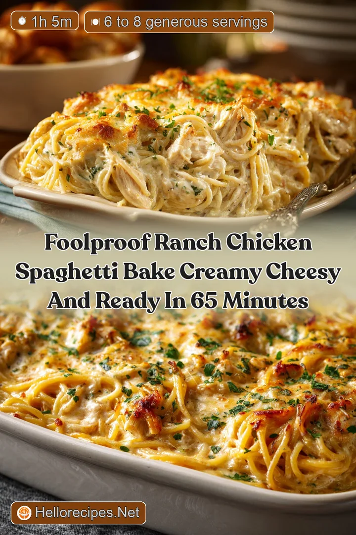 Foolproof Ranch Chicken Spaghetti Bake Creamy Cheesy and Ready in 65 Minutes