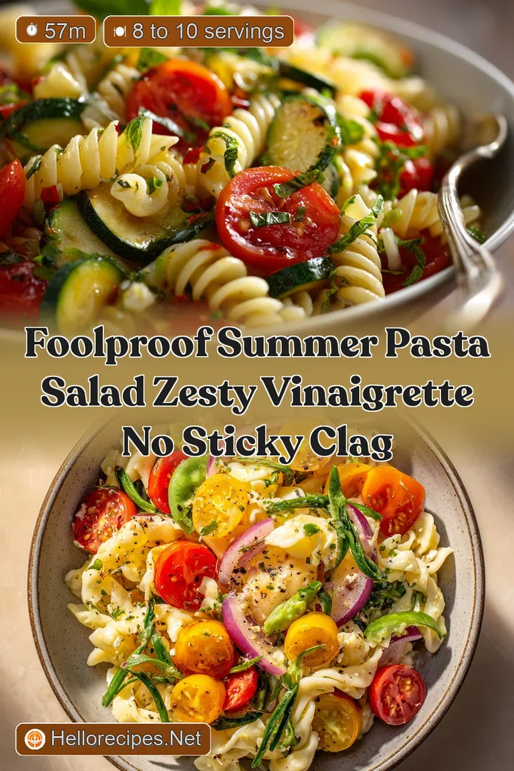 Foolproof Summer Pasta Salad Zesty Vinaigrette No Sticky Clag