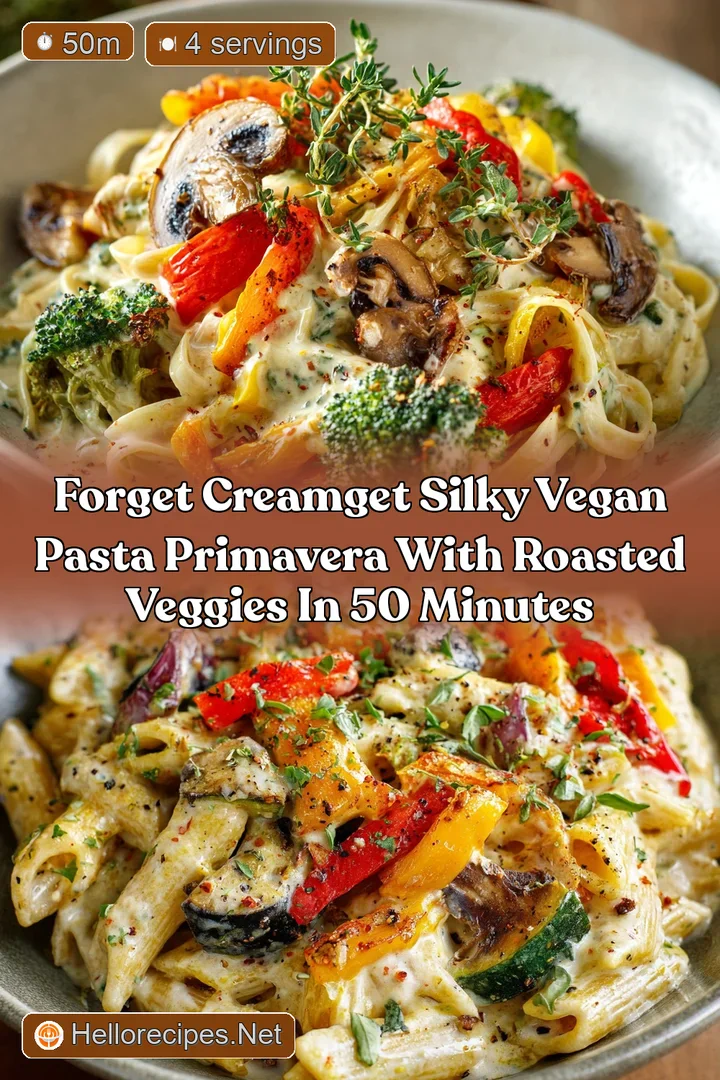 Forget CreamGet Silky Vegan Pasta Primavera with Roasted Veggies in 50 Minutes