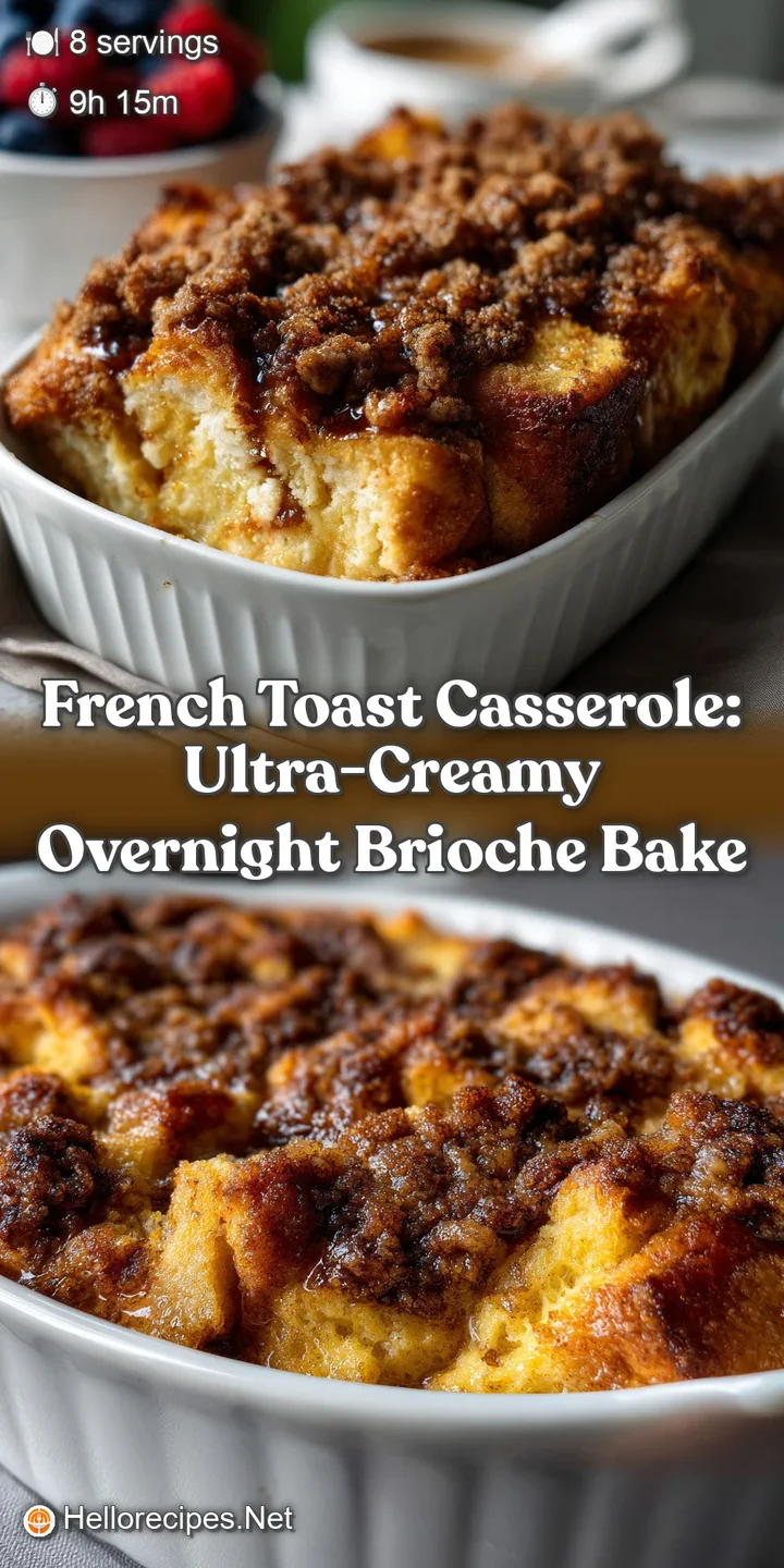 French Toast Casserole: Ultra-Creamy Overnight Brioche Bake