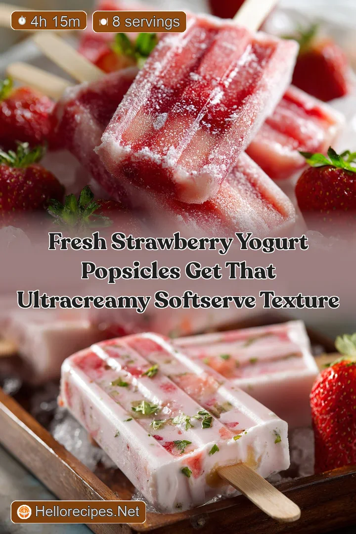 Fresh Strawberry Yogurt Popsicles Get That UltraCreamy SoftServe Texture