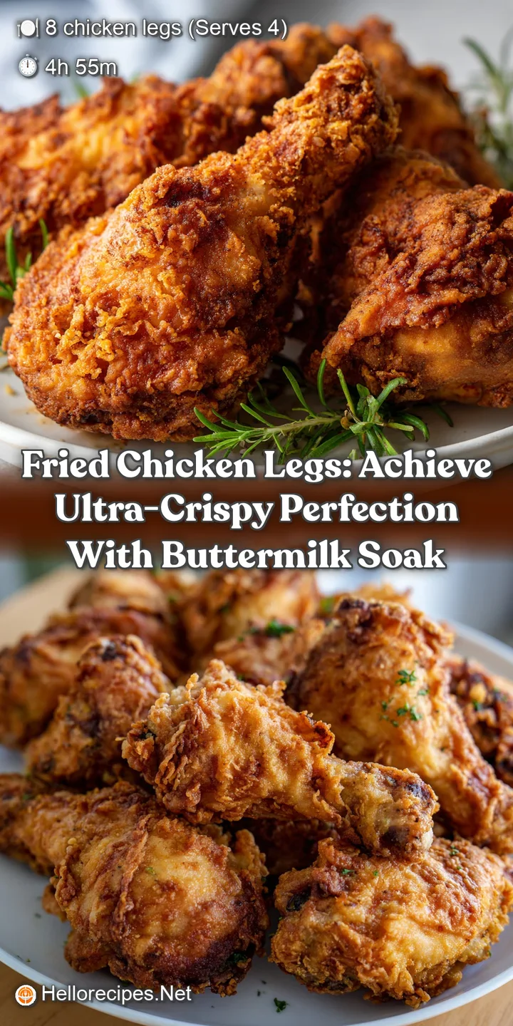 Fried Chicken Legs: Achieve Ultra-Crispy Perfection with Buttermilk Soak
