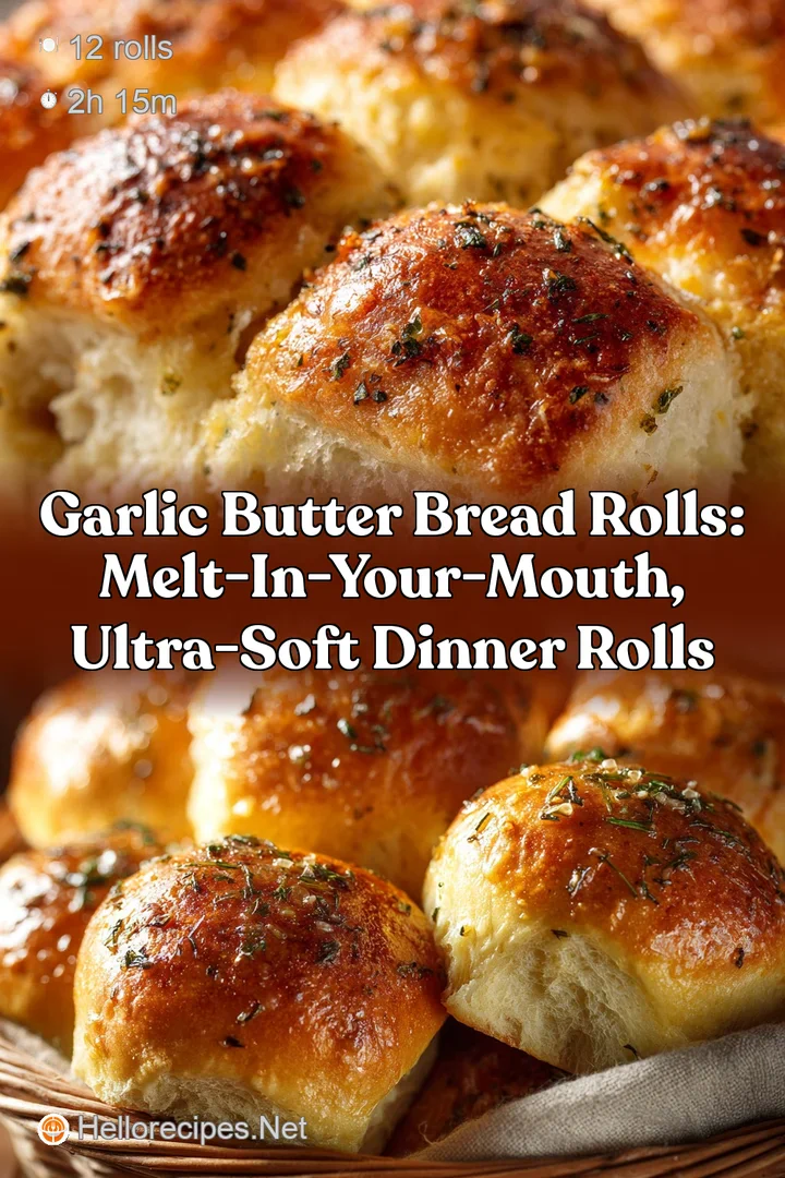 Garlic Butter Bread Rolls: Melt-In-Your-Mouth Ultra-Soft Dinner Rolls