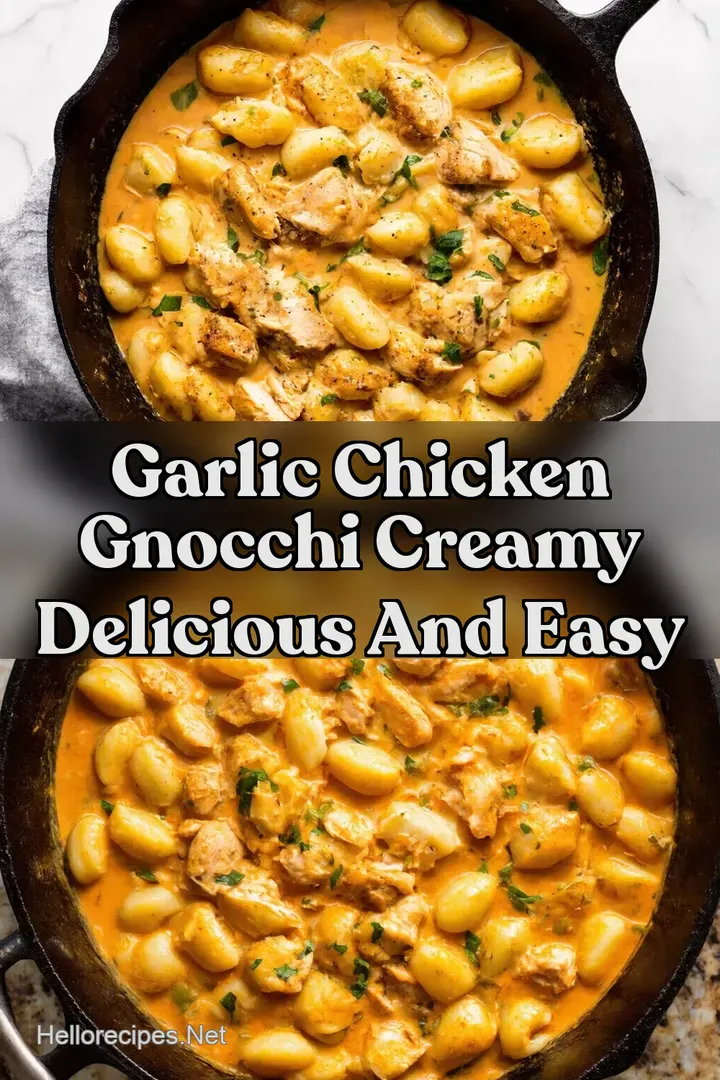 Garlic Chicken Gnocchi Creamy Delicious and Easy