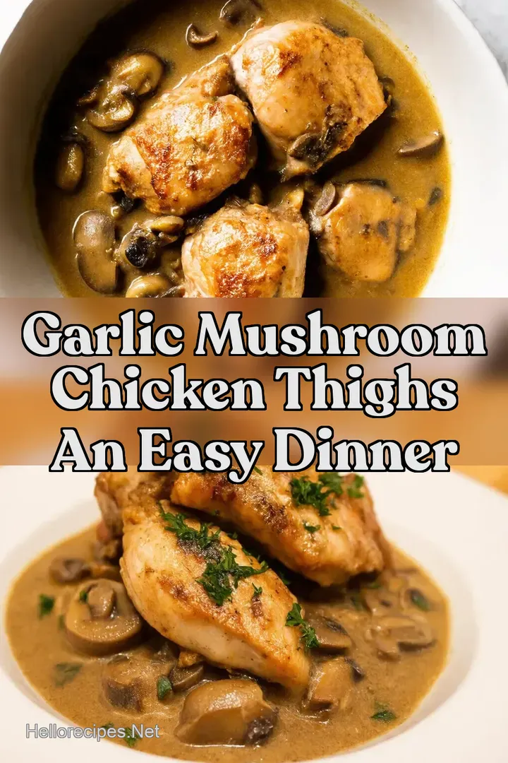 Garlic Mushroom Chicken Thighs An Easy Dinner