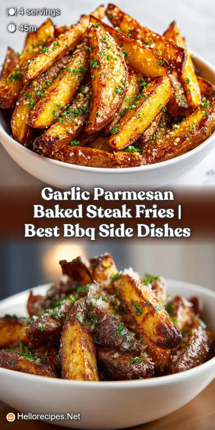 Close-up of a perfectly baked steak fry with a seasoned, golden-brown crust and fluffy interior.