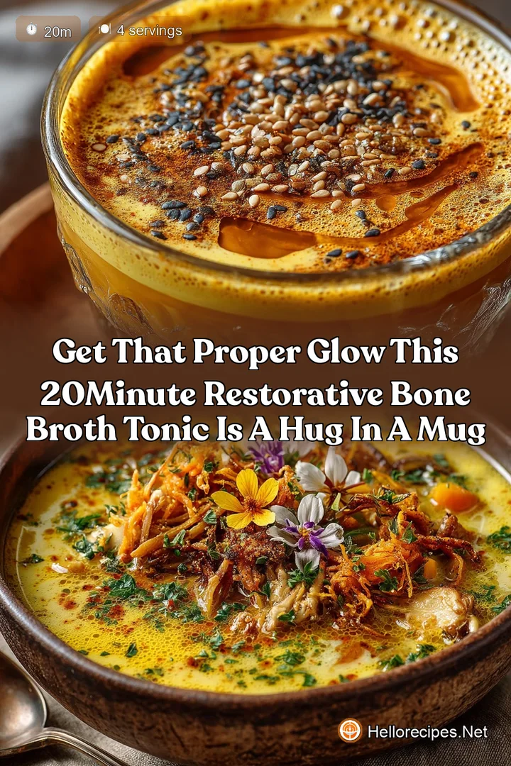 Get that proper glow This 20Minute Restorative Bone Broth Tonic is a hug in a mug