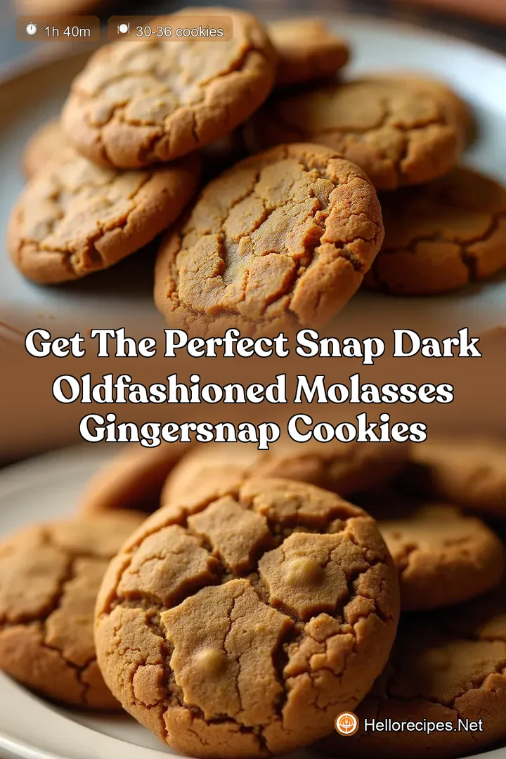 Get The Perfect Snap Dark OldFashioned Molasses Gingersnap Cookies