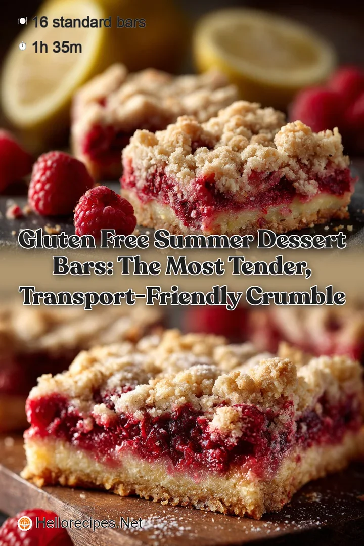 Gluten Free Summer Dessert Bars: The Most Tender Transport-Friendly Crumble