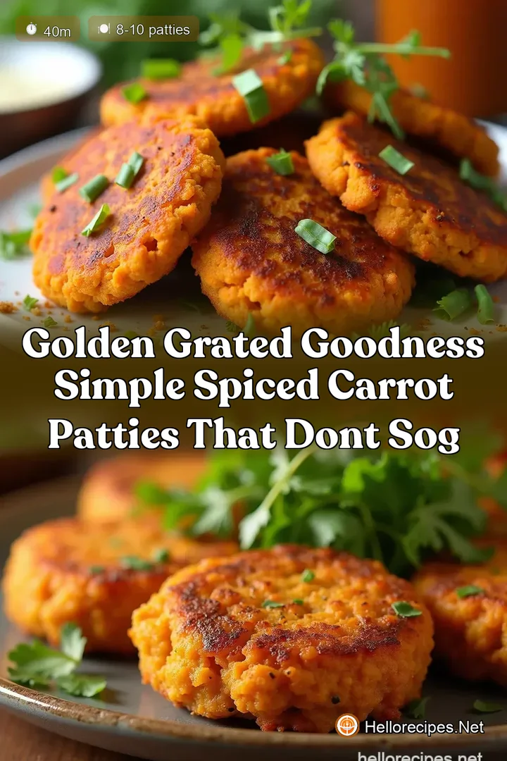 Golden Grated Goodness Simple Spiced Carrot Patties That Dont Sog