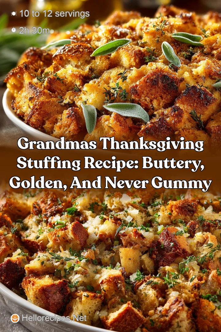 Grandmas Thanksgiving Stuffing Recipe: Buttery Golden and Never Gummy