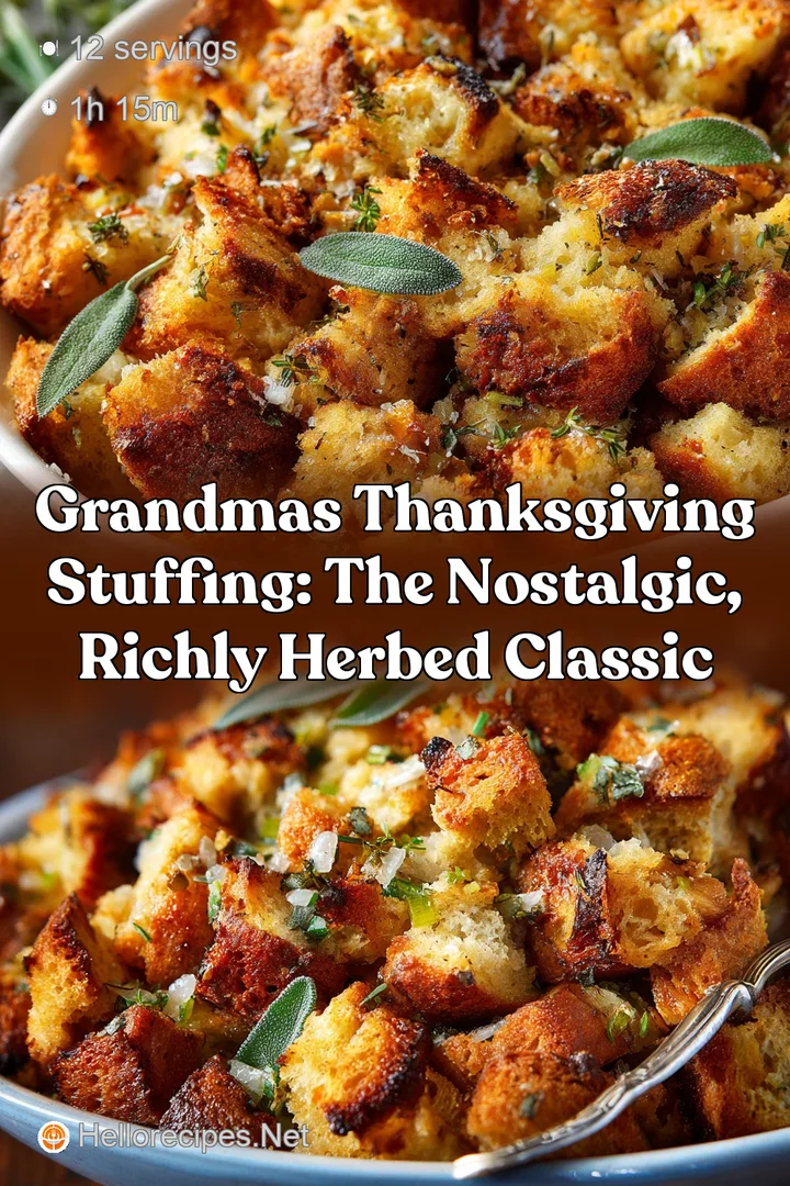 Grandmas Thanksgiving Stuffing: The Nostalgic Richly Herbed Classic