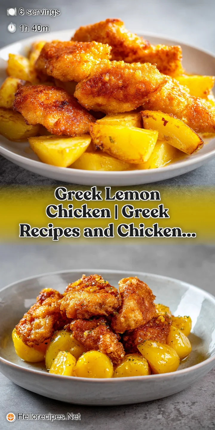 Close-up of glistening, golden-brown chicken skin and a tender, roasted potato wedge dripping in lemon butter sauce.